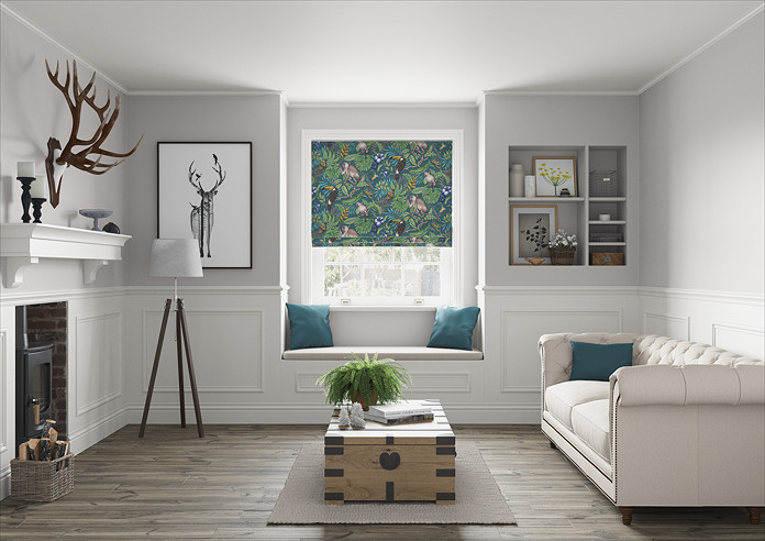 Rain Forest, Lagoon - Roman Blind - Image 5